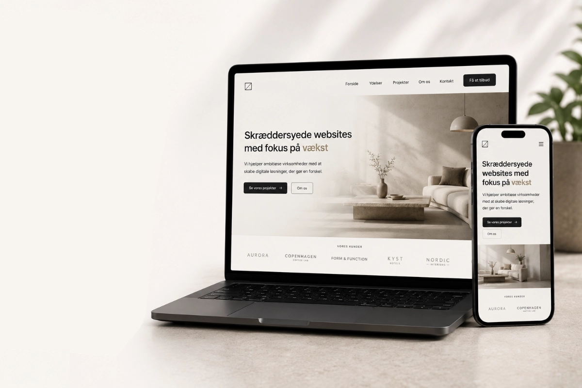 Moderne webshop udviklet af Limecode